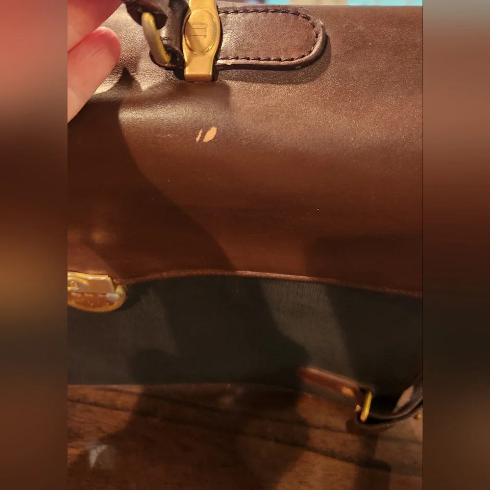 Dunhill Brown and Black Leather Briefcase